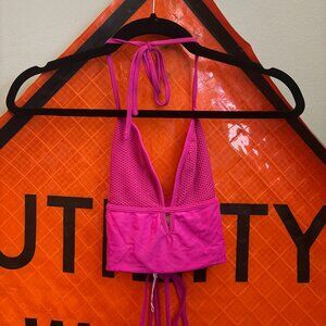 hot pink v neck nwot Tiger Mist tank top